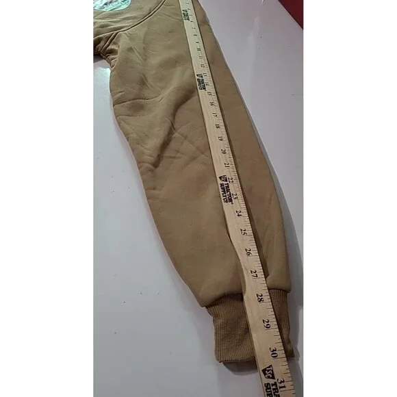 Mens NASA Hoodie Sweatshirt Brown L Relaxed Rocket Skater Surfer Pocket - Picture 9 of 11